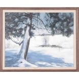 Lassie McDonald Crowder (Tennessee, 20th century) FIRST SNOW oil on canvas, signed, H24" W30"