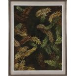 Donald E. McAdoo (American, 1929–1987) SHADES OF AUTUMN (Ferns), 1970 acrylic on canvas, framed,