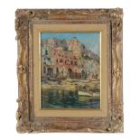 Constantin Westchiloff (American/Russian, 1877-1945) CAPRI oil on Masonite, framed, signed H10"