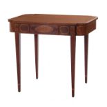 Baker, Historic Charleston Hepplewhite style inlaid side table H28 1/4" W32" D24" Provenance: