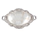 Gorham Chantilly-Grand pattern sterling waiter/tray dated 1962, marked, L29" W18", and 131.0ozT