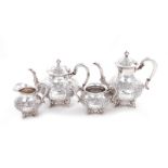 Reed & Barton Regent pattern silverplate tea and coffee service H4 1/2"" to 9"" (4pcs) Provenance: