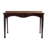 Georgian inlaid mahogany serving table/console
