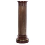 Regency style brass-inlaid mahogany pedestal