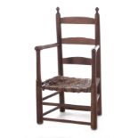 American mixed-wood ladderback armchair