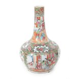 Chinese rose medallion porcelain vase