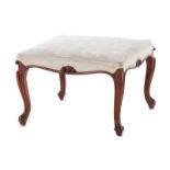 Continental carved fruitwood footstool