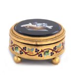 Italian micromosaic trinket box, Cesare Roccheggiani