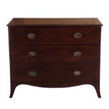 Georgian style mahogany three-drawer chest