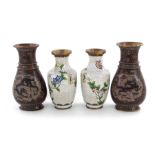 Chinese cloisonne vases (4pcs)