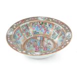 Chinese rose medallion porcelain basin