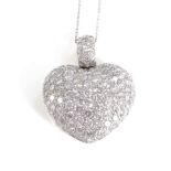 Diamond pendant on chain