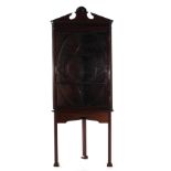 English mahogany corner cabinet