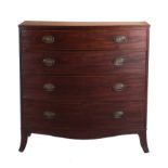 Georgian style mahogany bowfront chest of drawers