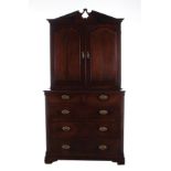 George III oak estate cabinet