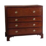 Federal inlaid mahogany chest with secretary drawer