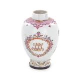 Chinese Export famille rose tea caddy