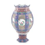 Chinese famille rose porcelain lantern