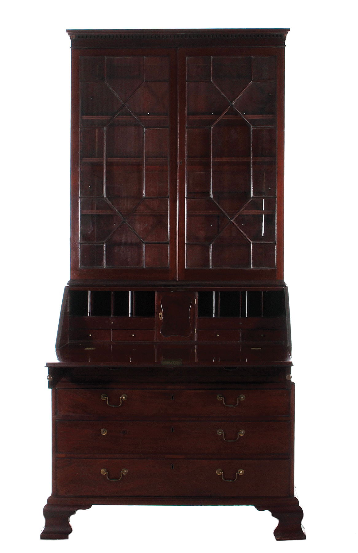 Georgian mahogany secretary bookcase - Image 2 of 2