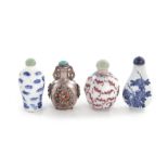 Asian snuff bottle collection (4pcs)