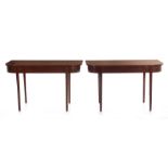 Pair Federal mahogany console tables (2pcs)