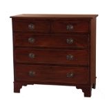 Georgian style inlaid mahogany chest of drawers