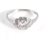 Art Deco platinum and diamond ring