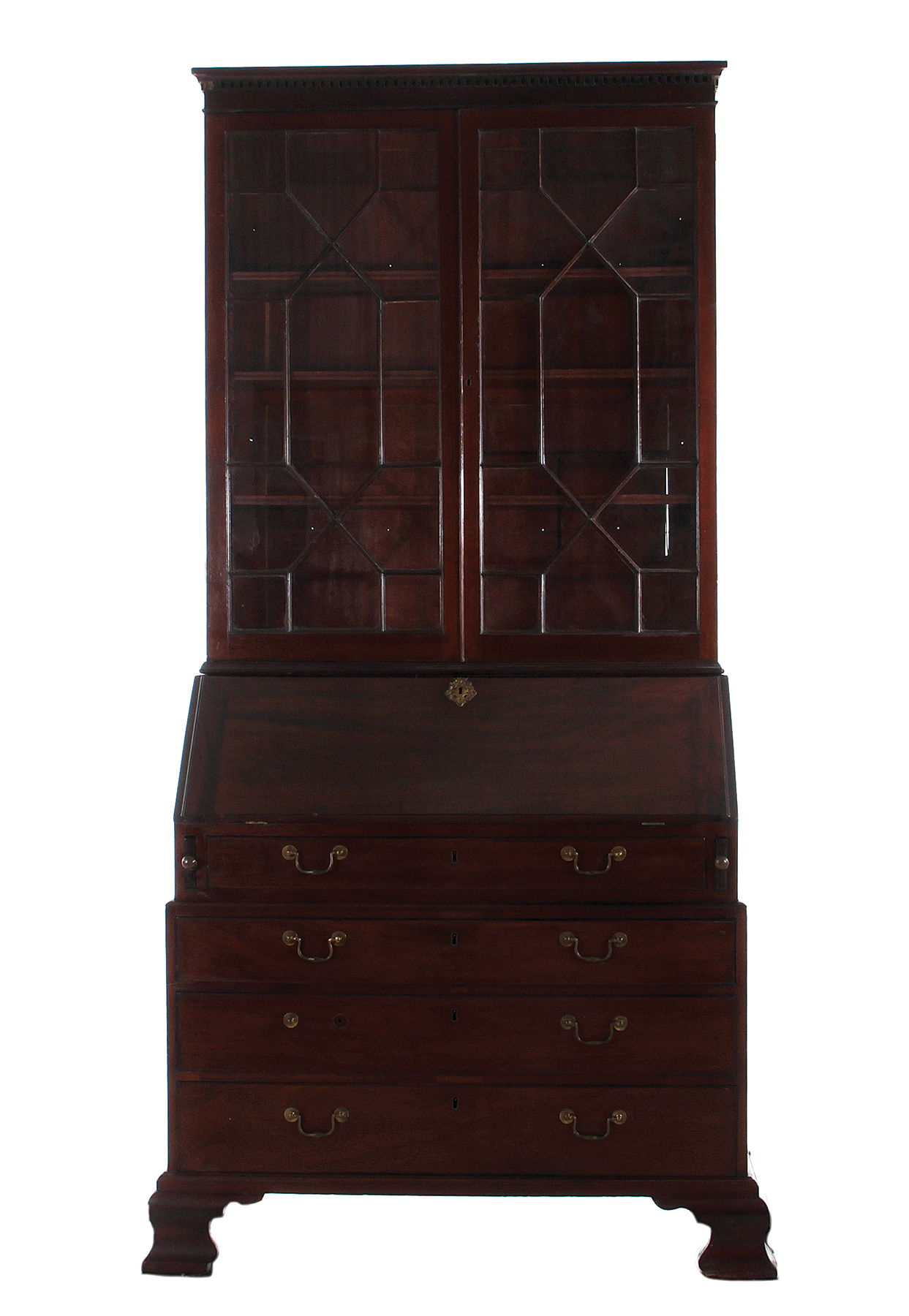 Georgian mahogany secretary bookcase