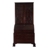 Georgian mahogany secretary bookcase