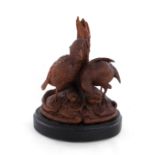 Continental carved wood quail