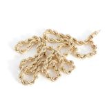Gold rope-twist necklace
