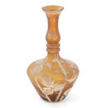 English enameled glass vase