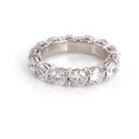 Platinum and diamond eternity band