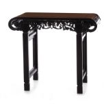 Chinese carved hardwood altar table