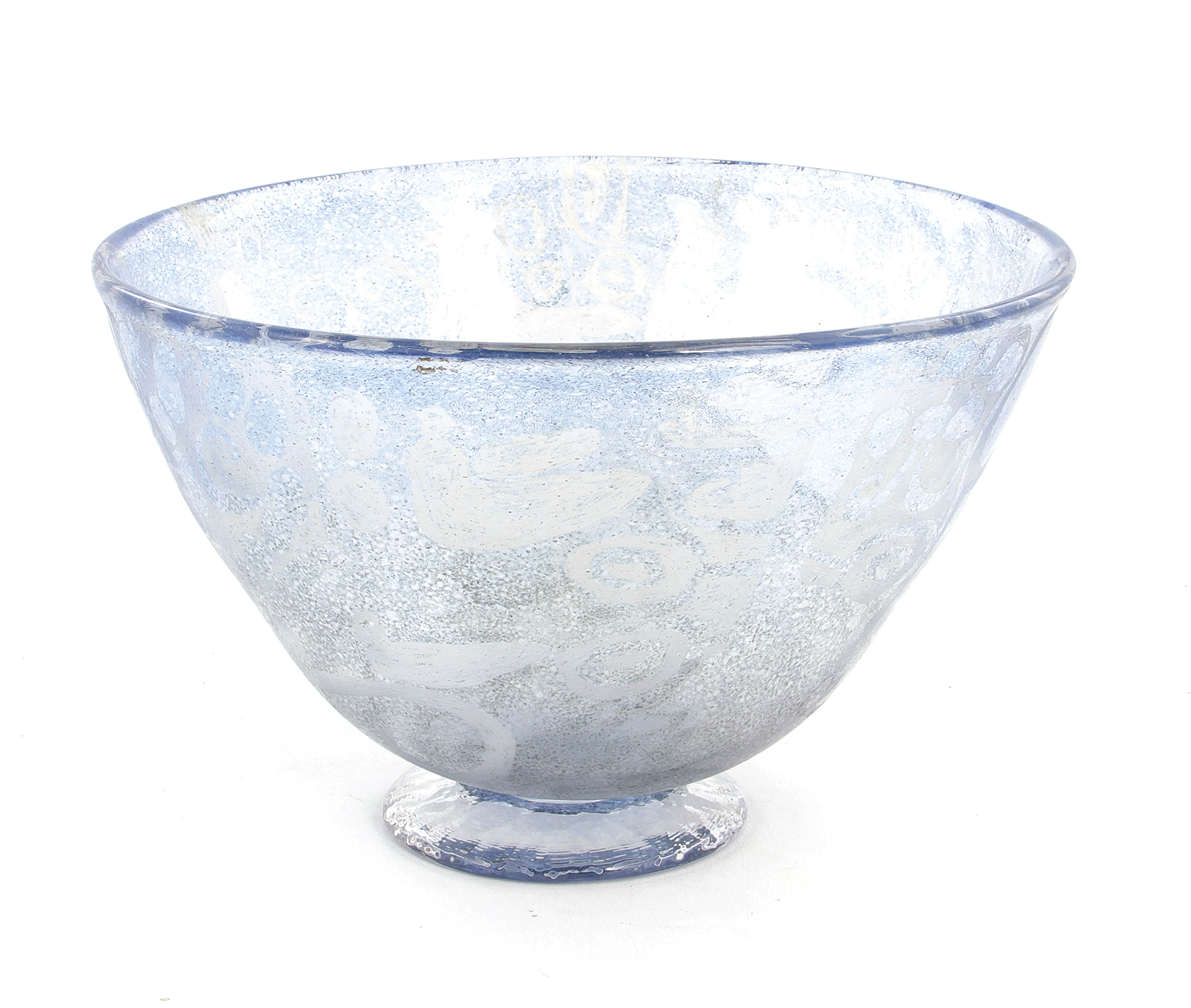 Swedish art glass centerbowl, Kosta