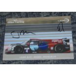 OAK Racing drivers signed photo. Colour 8x6 signed by drivers Erik Maris and Jean-Marc Merlin.