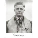 Gp. Capt. Allan Richard Wright WW2 Battle of Britain pilot signed 7 x 5 black and white portrait