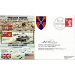 Sir Robert Ford signed 50th ann WW2 cover JS50/45/6 Operation Plunder The Crossing of The Rhine,