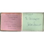 Entertainment/Motorport autograph book. 1950/60's. Signed by Susan Beaumont, Pamela Charles, Pat