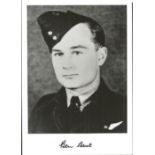 Flt. Lt. Benjamin Bent WW2 Battle of Britain pilot signed 7 x 5 black and white portrait photo.