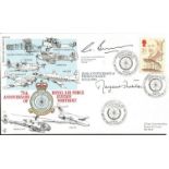 Margaret Thatcher signed 1990 Thomas Hardy FDC. Rare RAF Northolt 75th ann cover RFDC85, Numbered