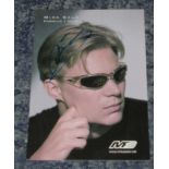 Mika Salo signed photo. Colour 8x6 portrait card signed by former Formula One driver Mika Salo. Good