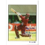 Brian Lara signed 11x8 colour photo and Graeme Hick signed cricket magazine colour page. Lara