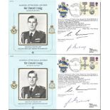 Double signed MRAF Sir David Craig cover flown and signed by Grp Capt. Bunn & Wg Cdr Morley Good