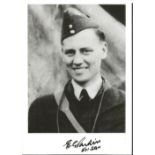 Flt. Lt. Eric Gordon Parkin WW2 Battle of Britain pilot signed 7 x 5 black and white portrait photo.