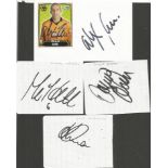Assorted Football signature pieces collection. Some of names included are Willie Boland, Neil