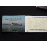 WWII Veterans autographed book. Painted Wings by Robin Smith, newly published 2016, hard back book