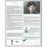 F/O Roland Hammersley signed pilot profile page. This is an individual page taken from one of the