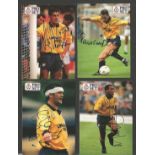 Oxford United 4 Pro Set Cards Signed By Mark Stein, Steve Foster, Paul Simpson & Les Robinso Good