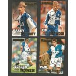 Blackburn Rovers 4 Merlin Premier Gold Cards Signed By Garry Flitcroft, Tim Sherwood, Georgios Donis